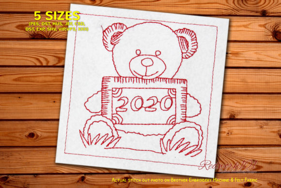Bear Holding 2020 New Year Redwork Review