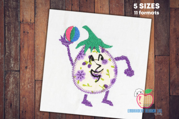 Cartoon Brinja with Ball Applique: A Standout for Craft Fairs