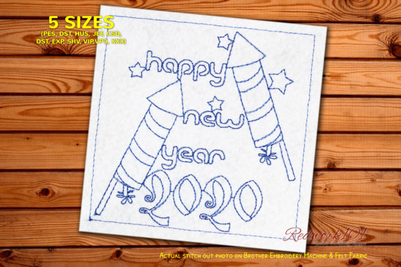 Firework Rocket with 2020 New Year Embroidery Review