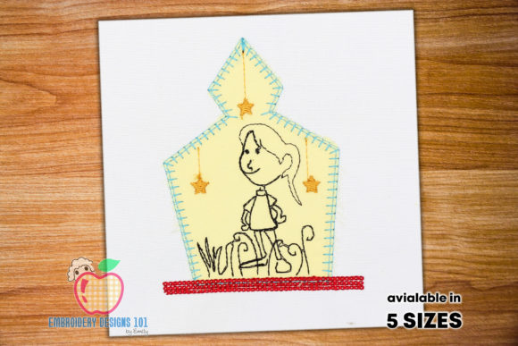 Girl in Liberating Applique Embroidery Design Review