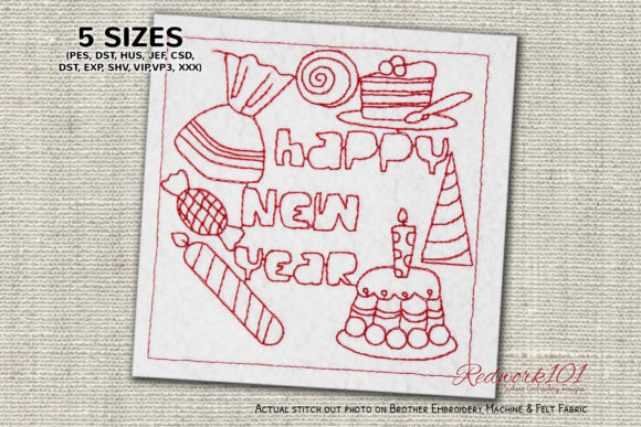 Happy New Year Treats Embroidery Design Review