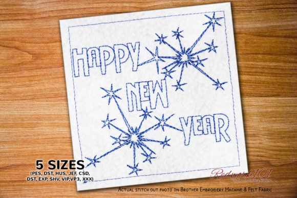 Happy New Year with Fire Crackers: A Bold Embroidery Design for Craft Fairs