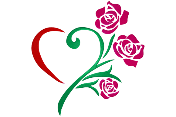 Heart Rose Flower Embroidery Review for Boutique Apparel