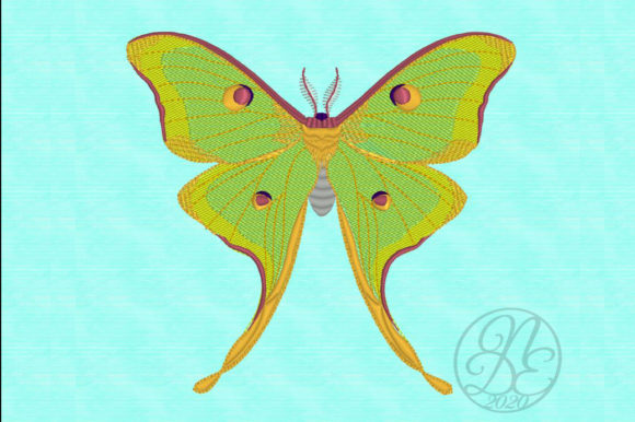 Luna Moth - ITH Embroidery File Review for Business Use