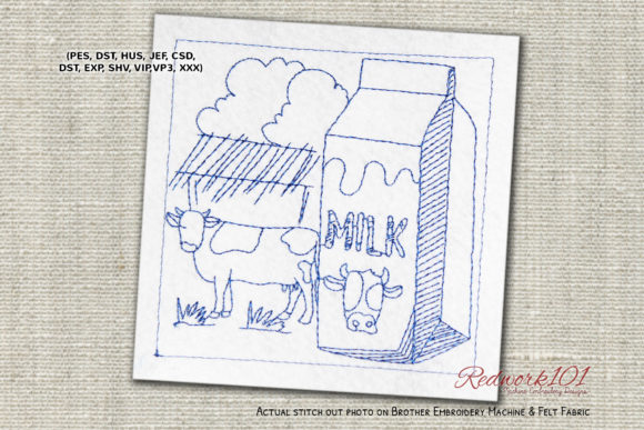 Milk with Cow Machine Embroidery Review