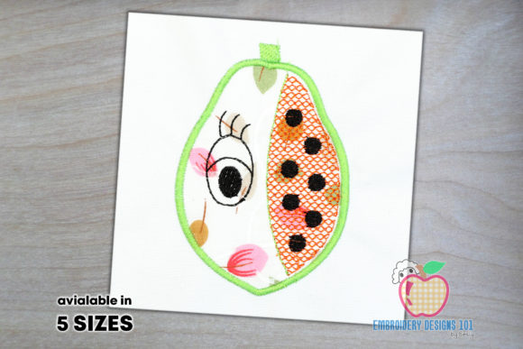 Papaya with an Eye Applique Pattern: A Seasonal Embroidery Design Review