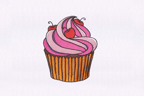 Pink Cupcake: A Versatile Seasonal Embroidery Design