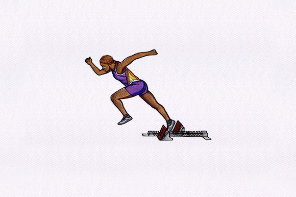 Running Athlete Woman Embroidery Design Review